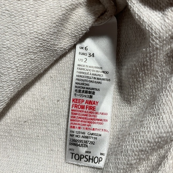 TOPSHOP oversized sweatshirt in women’s size 2 - Picture 6 of 11